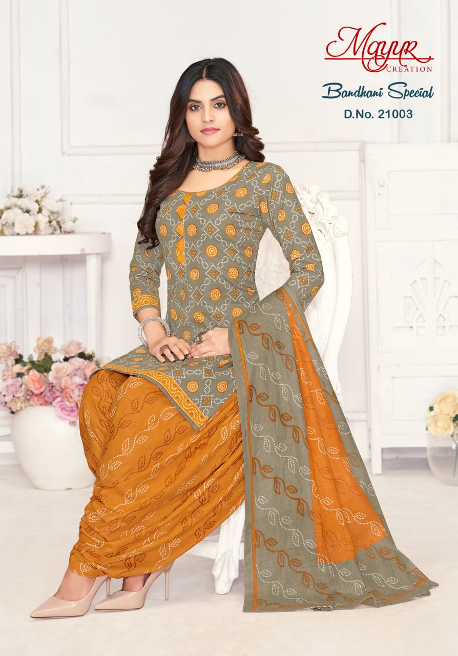 bandhani special vol 21 by mayur creation printed cotton dress material