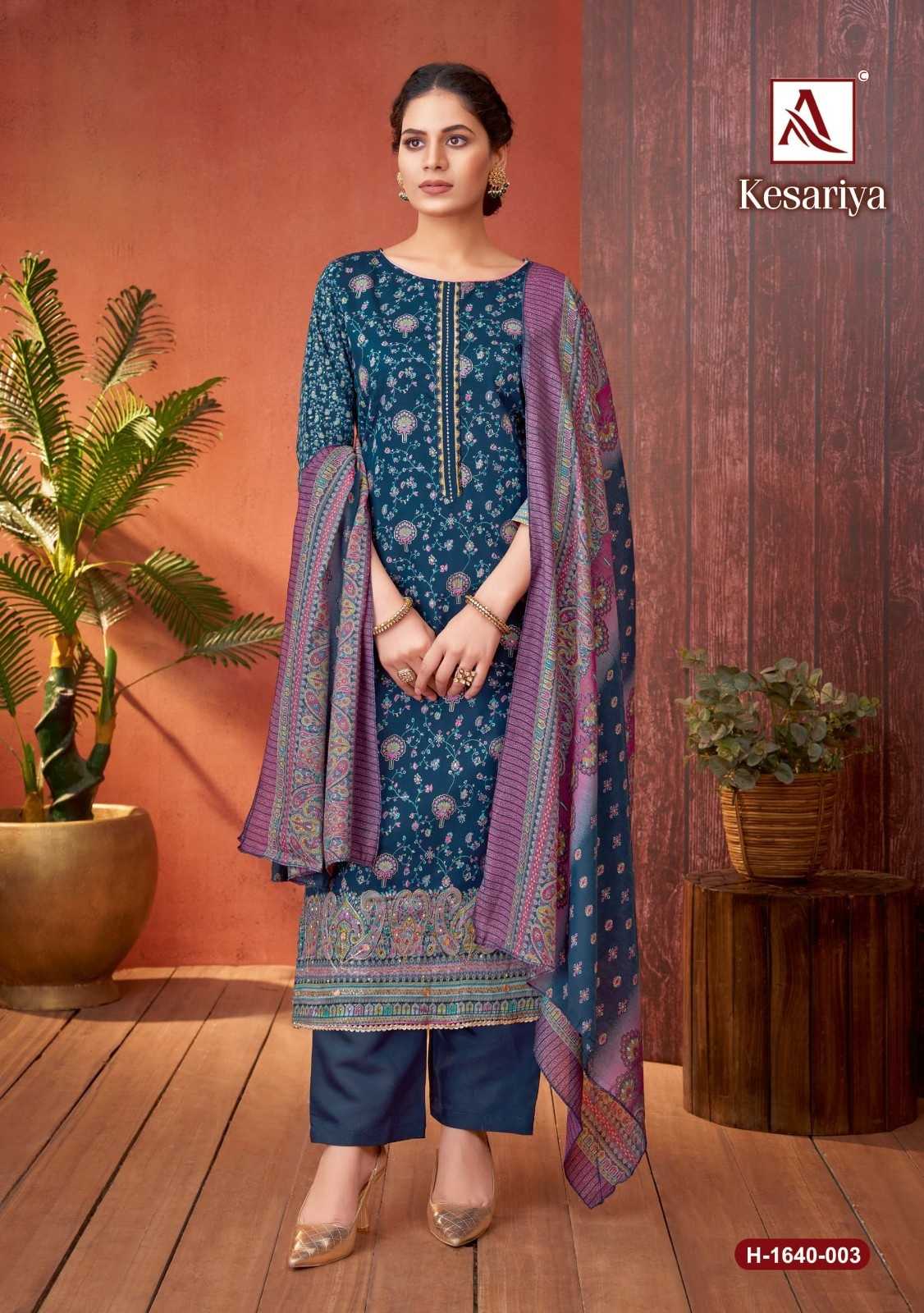 kesariya by alok discharge print modern pakistani unstitch salwar suit