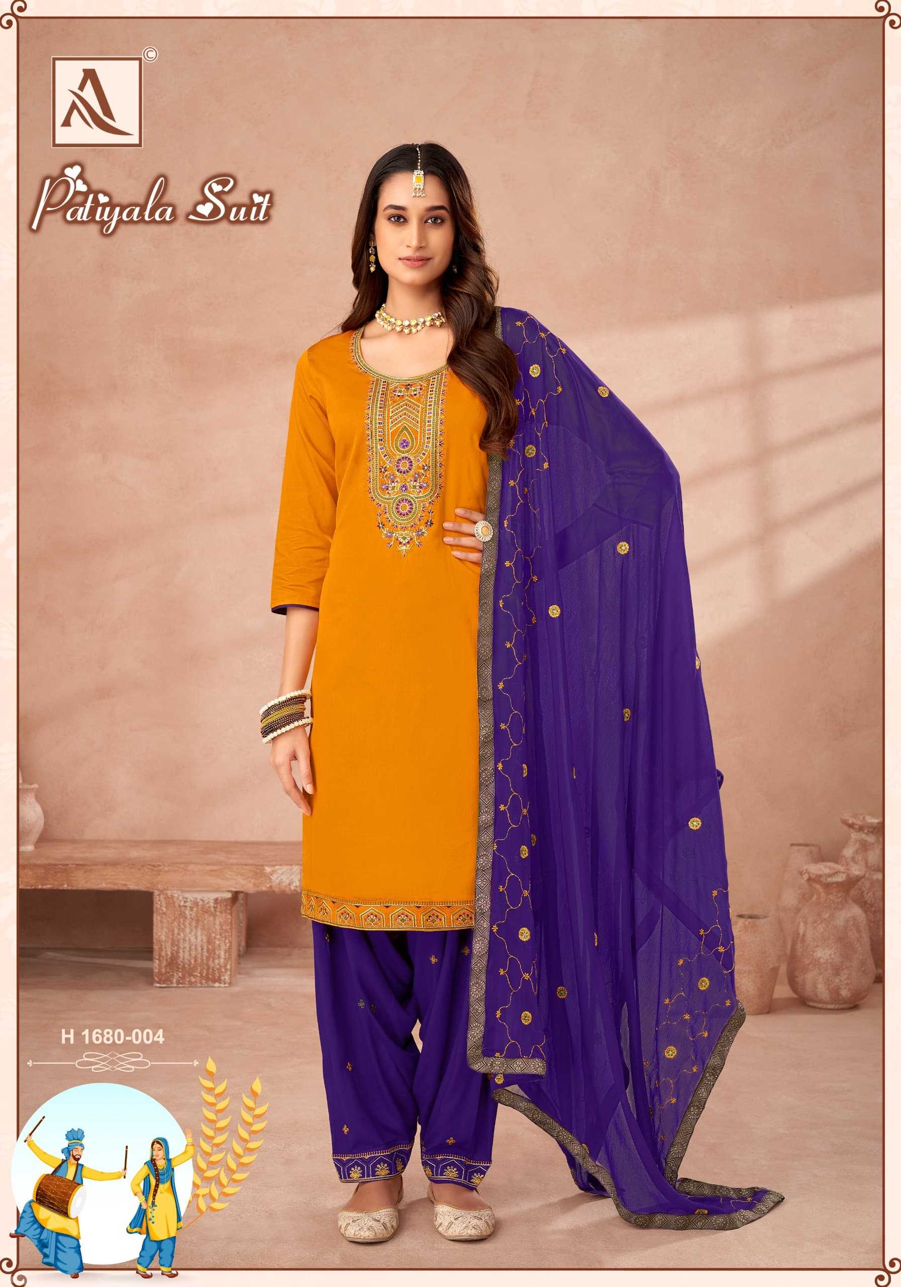 patiyala suit by alok zam cotton attractive look dress material supplier