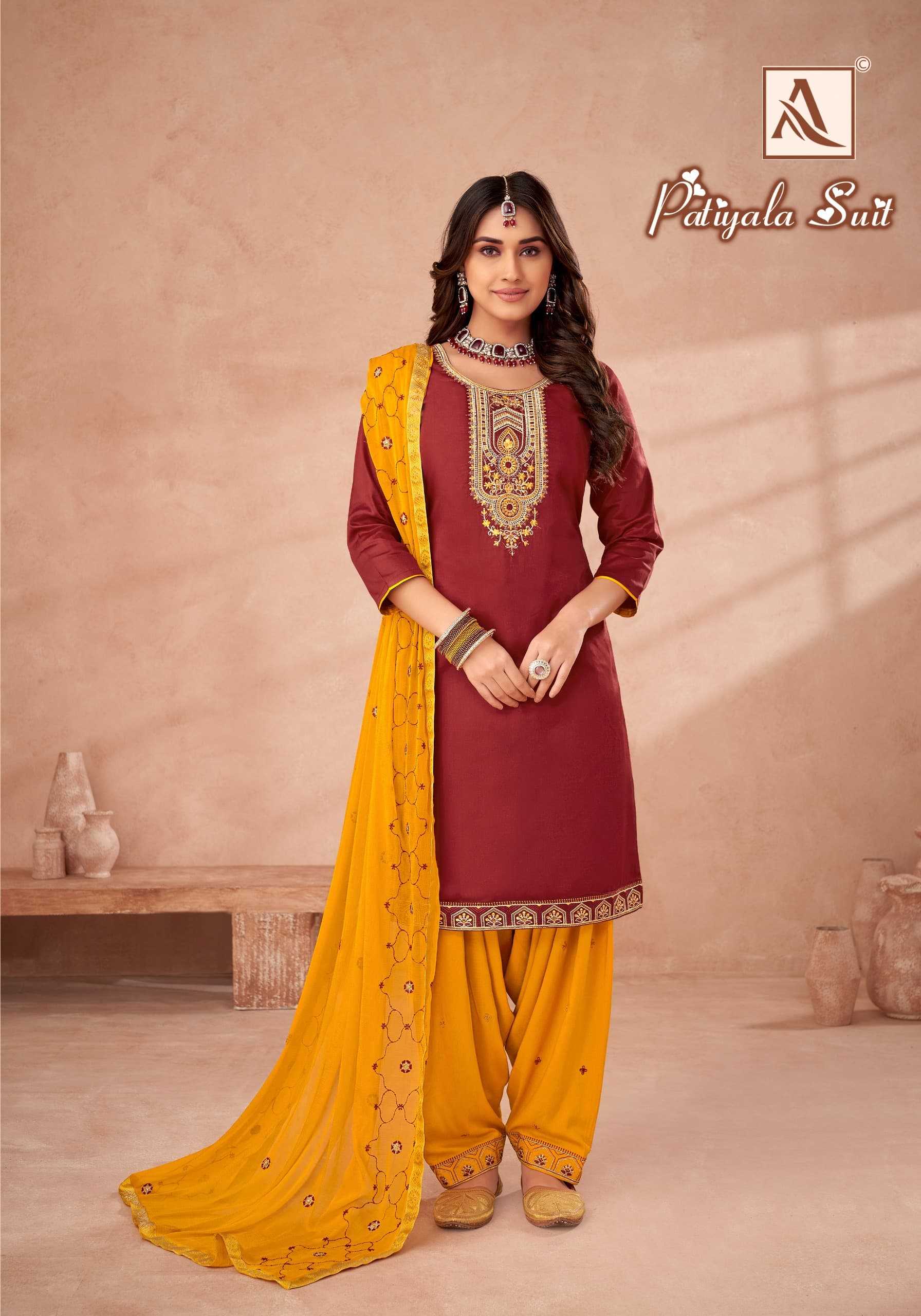 patiyala suit by alok zam cotton attractive look dress material supplier