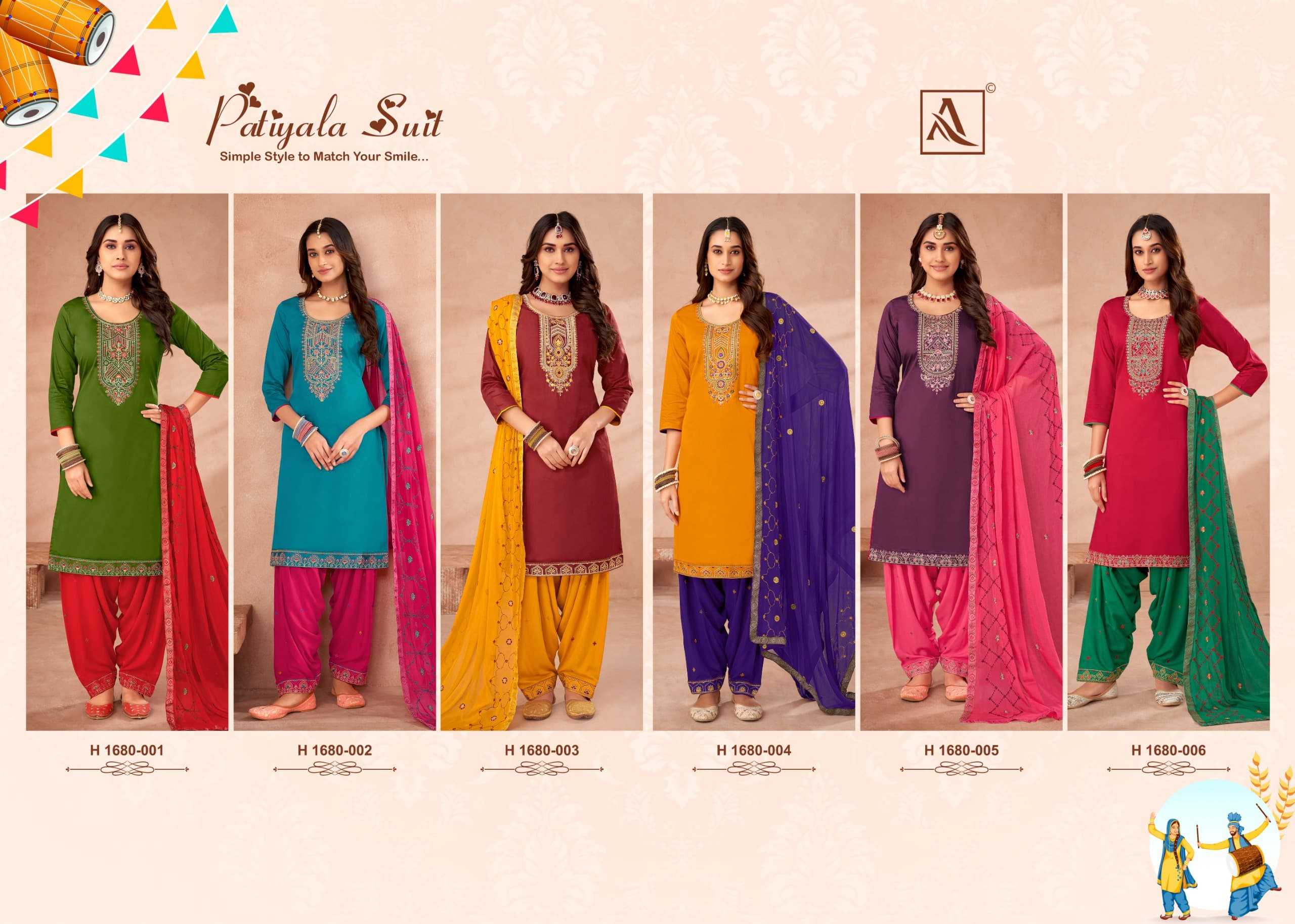 patiyala suit by alok zam cotton attractive look dress material supplier