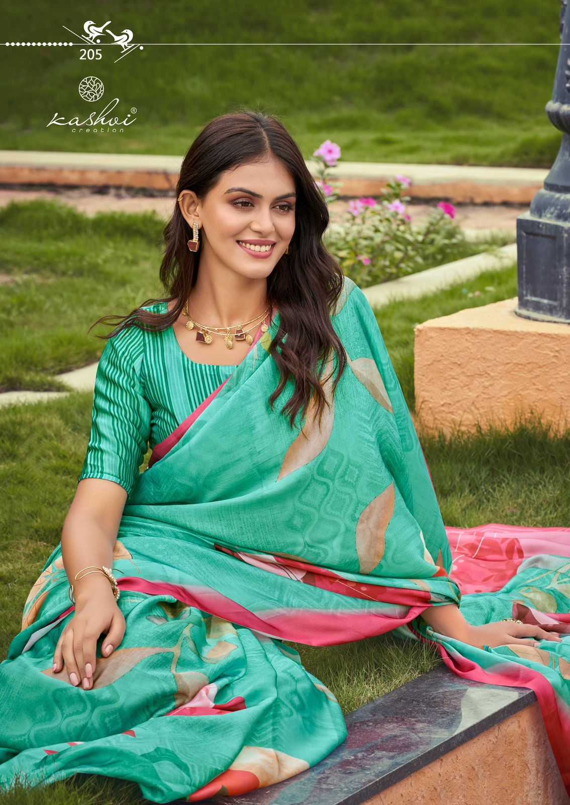 neha vol 2 by kashvi creation dull moss classic look saree online