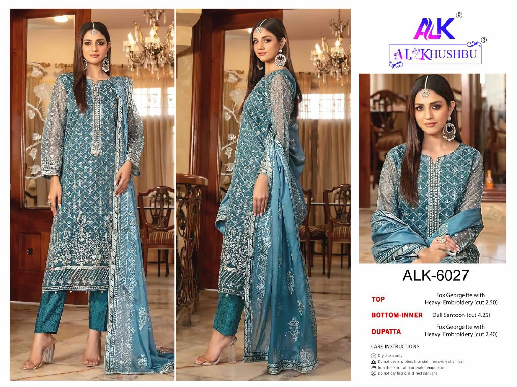 al khushbu alk afifa 6027-6029 georgette modern pakistani salwar suit