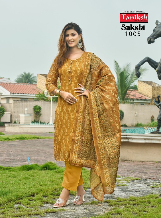 sakshi vol 1 by taniksh tissue fully stitch elegant style ladies suit