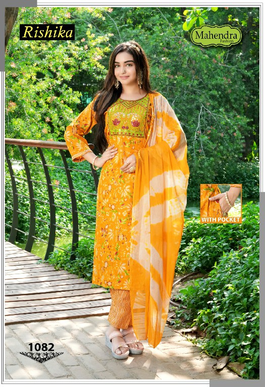 mahendra fashion rishika vol 8 capsule print daily wear readymade 3pcs dress