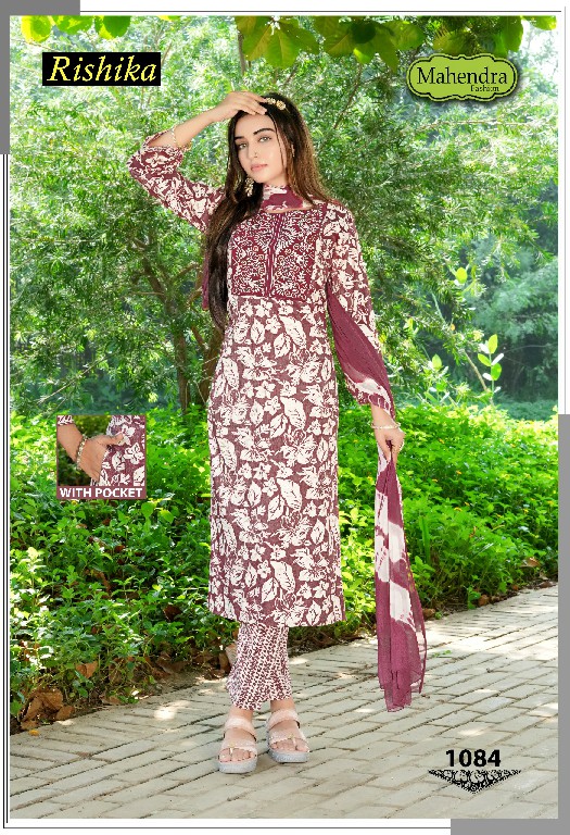 mahendra fashion rishika vol 8 capsule print daily wear readymade 3pcs dress