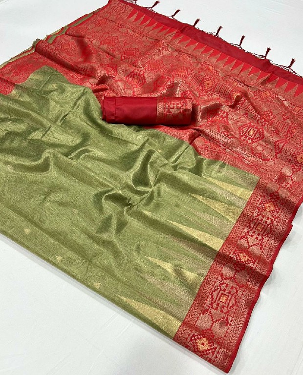 Rajtex Kansai Wholesale Zari Tissue Handloom Weaving Party Wear Sarees