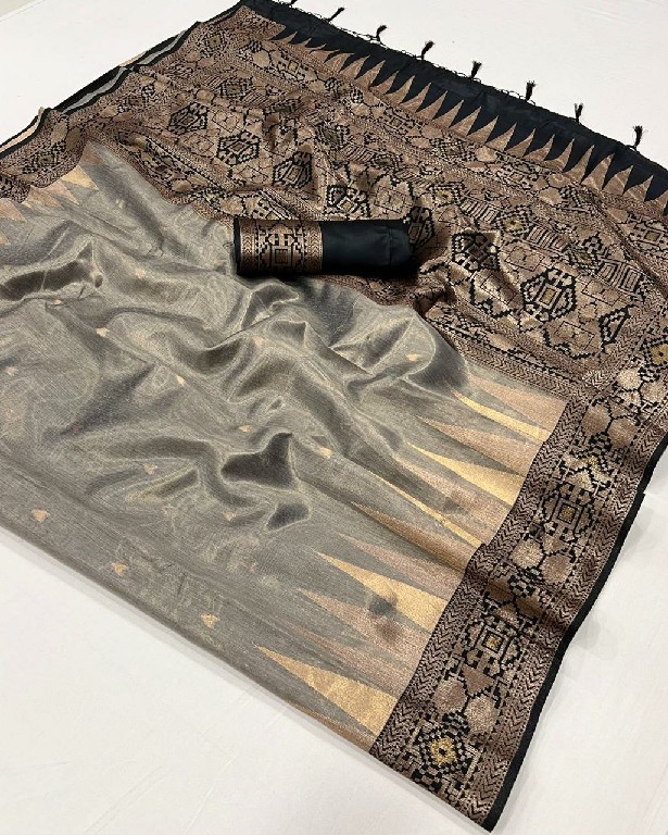 Rajtex Kansai Wholesale Zari Tissue Handloom Weaving Party Wear Sarees