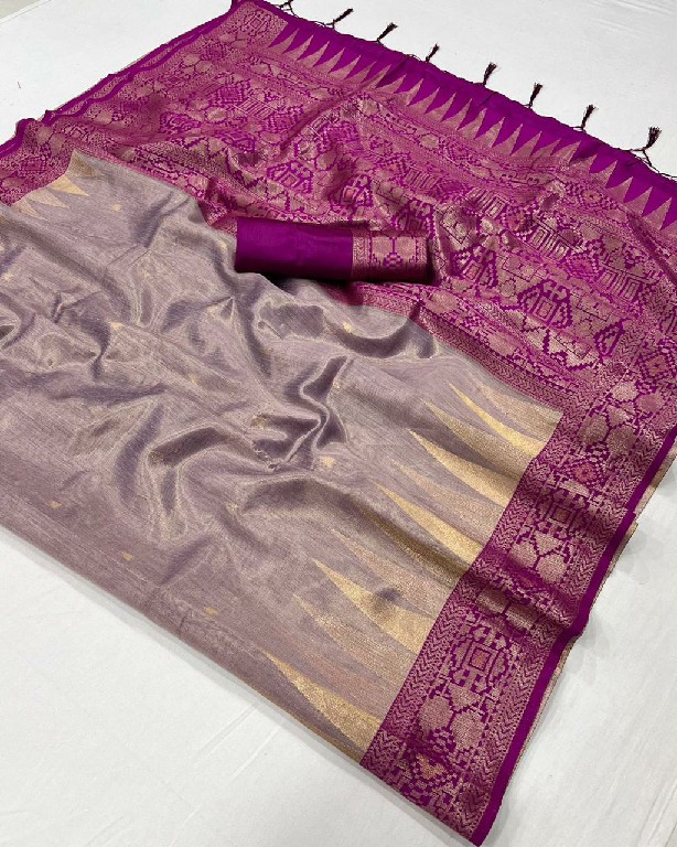 Rajtex Kansai Wholesale Zari Tissue Handloom Weaving Party Wear Sarees