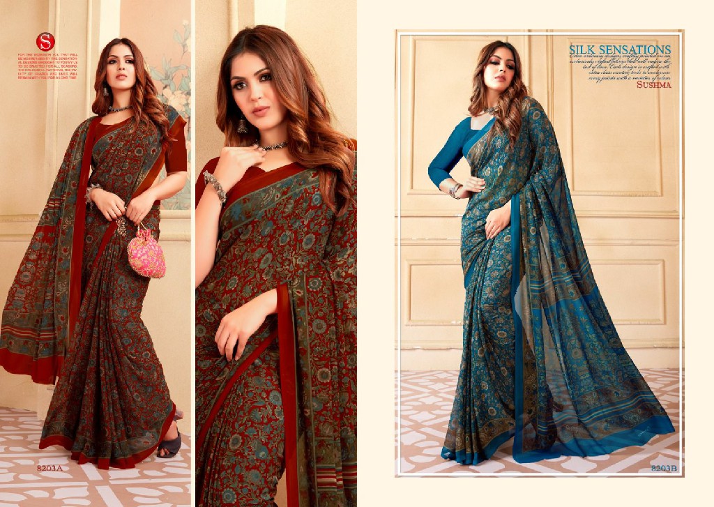 Sushma Traditionals Wholesale Printed Weightless Sarees