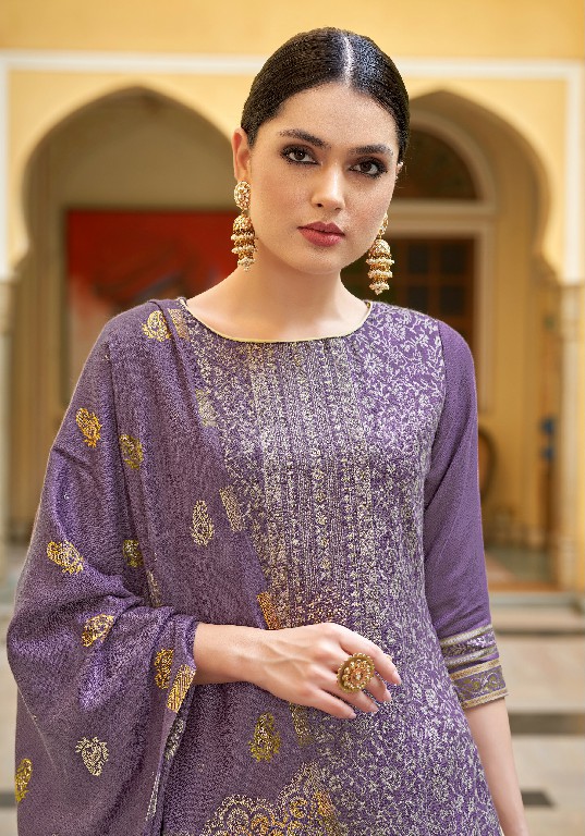 Alok Do Shalla Wholesale Viscose Pashmina With Swaroski Work Winter Dress Material