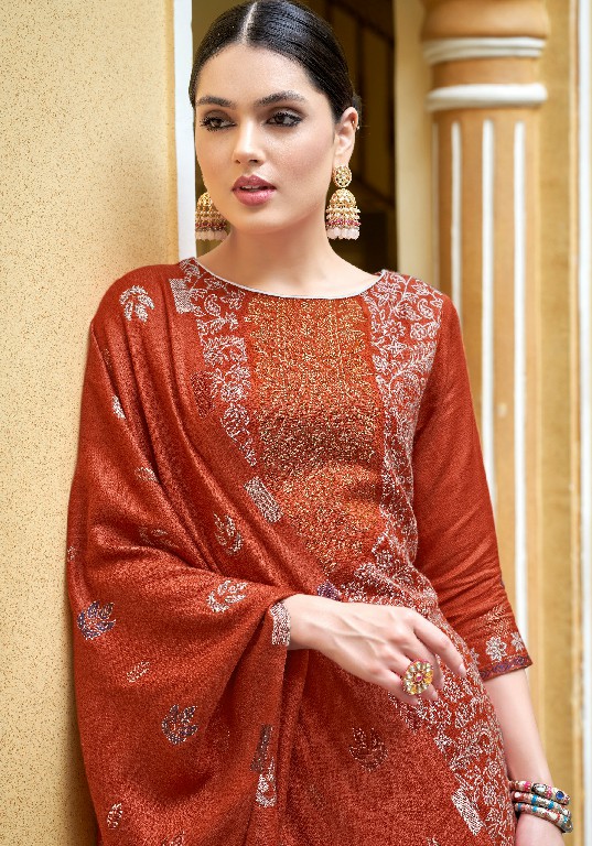 Alok Do Shalla Wholesale Viscose Pashmina With Swaroski Work Winter Dress Material