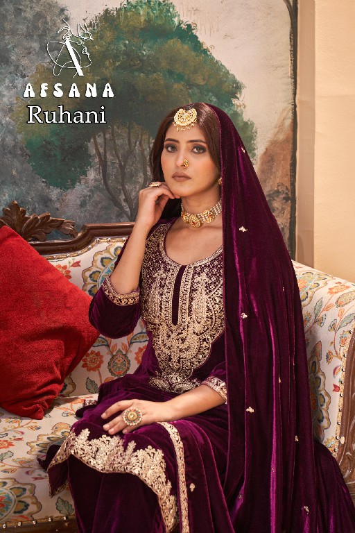 Afsana Ruhani Wholesale 11000 Velvet Winter Pakistani Concept Suits Combo