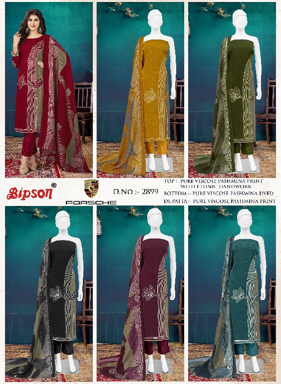 Bipson Porsche 2899 Wholesale Viscose Padhmina Winter Dress Material