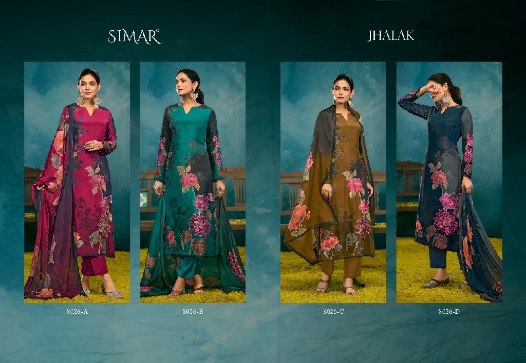 Glossy Simar Jhalak Wholesale Natural Crepe With Handwork Suits