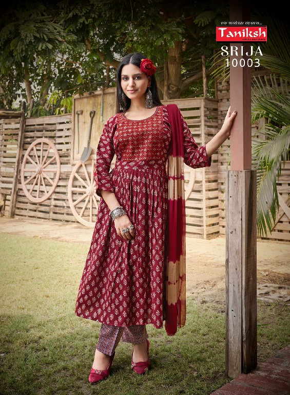 TANIKSH SRIJA VOL 10 FULL STITCH ANARKALI KURTI PANT DUPATTA COLLECTION