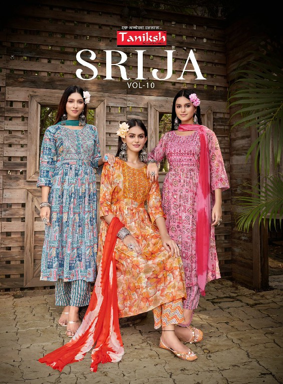 TANIKSH SRIJA VOL 10 FULL STITCH ANARKALI KURTI PANT DUPATTA COLLECTION