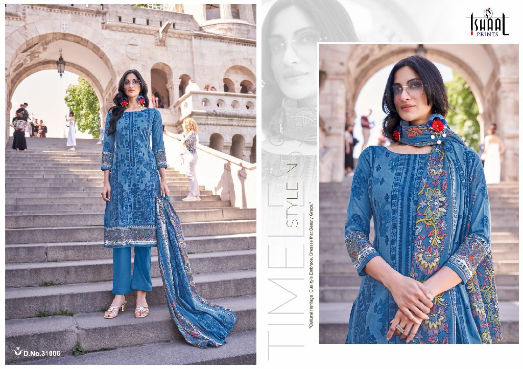 Ishaal Gulmohar Combo 2024 Wholesale Pure Lawn With Dupatta Dress Material