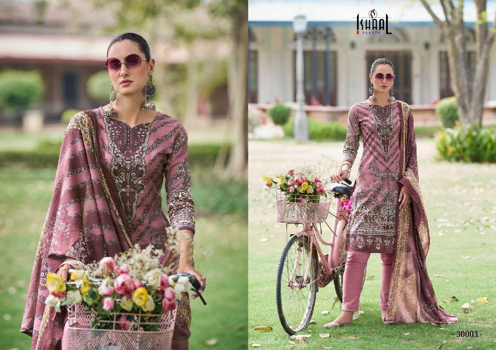 Ishaal Gulmohar Combo 2024 Wholesale Pure Lawn With Dupatta Dress Material