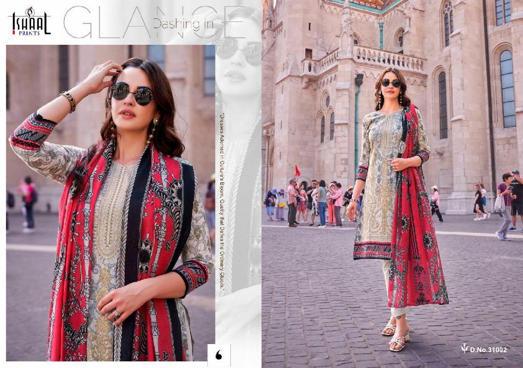 Ishaal Gulmohar Combo 2024 Wholesale Pure Lawn With Dupatta Dress Material