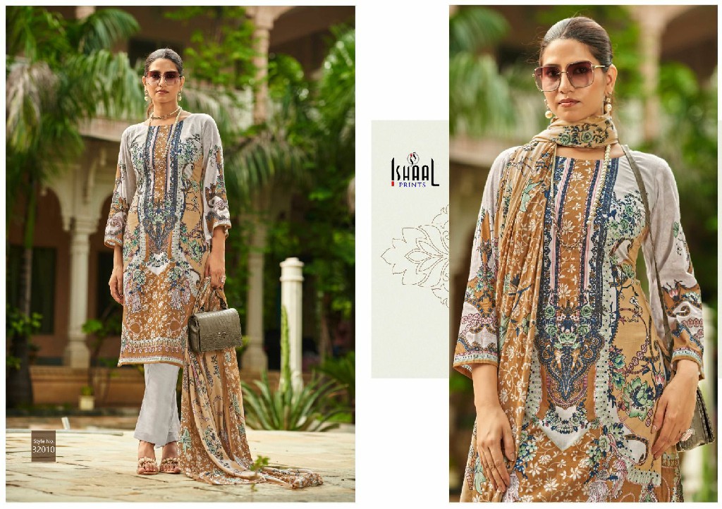 Ishaal Gulmohar Combo 2024 Wholesale Pure Lawn With Dupatta Dress Material