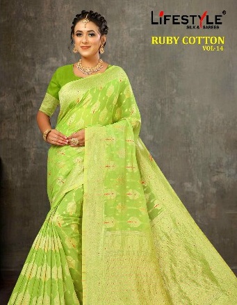 Lifestyle Ruby Cotton Vol-14 Wholesale Ethnic Sarees