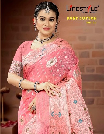 Lifestyle Ruby Cotton Vol-16 Wholesale Ethnic Sarees