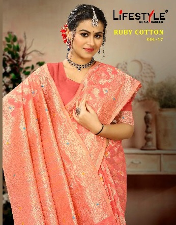 Lifestyle Ruby Cotton Vol-17 Wholesale Ethnic Sarees