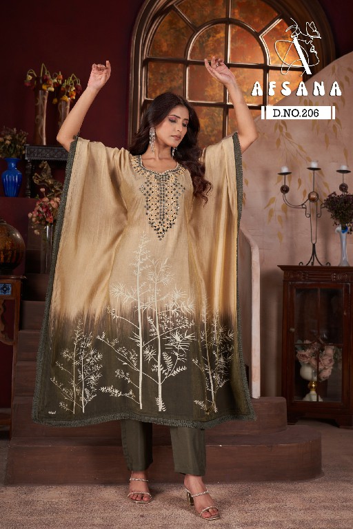 Afsana Kaftan 206 Wholesale Kaftan With Pant Collection