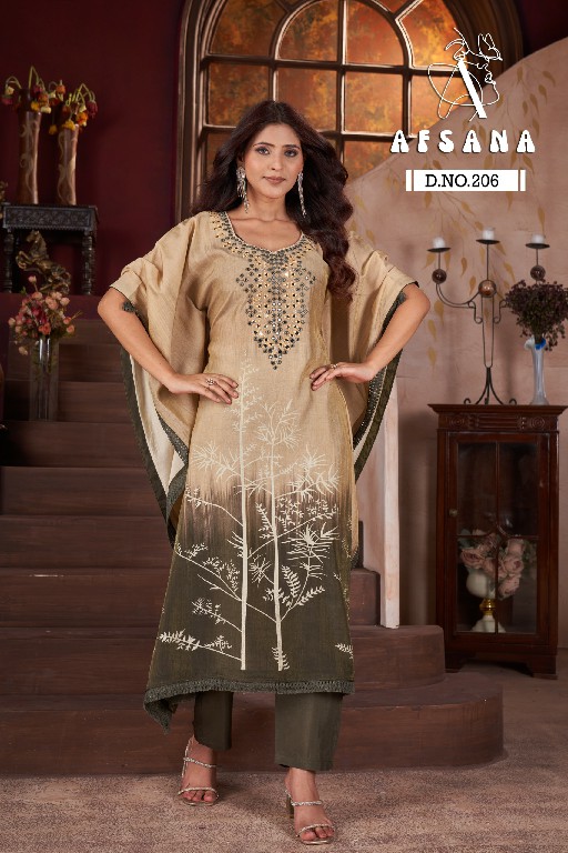 Afsana Kaftan 206 Wholesale Kaftan With Pant Collection