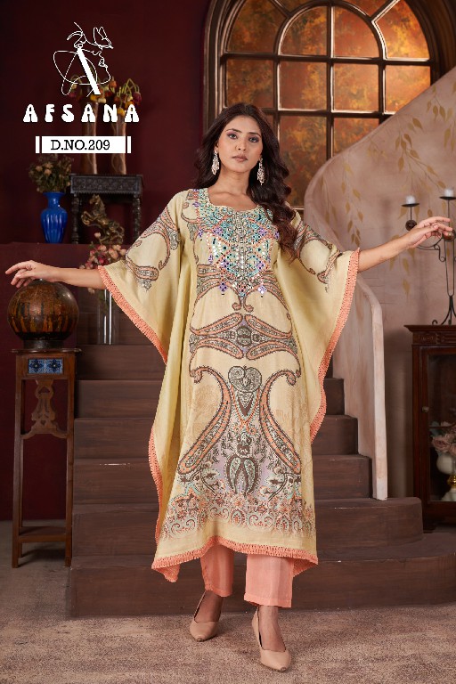 Afsana Kaftan 209 Wholesale Kaftan With Pant Collection