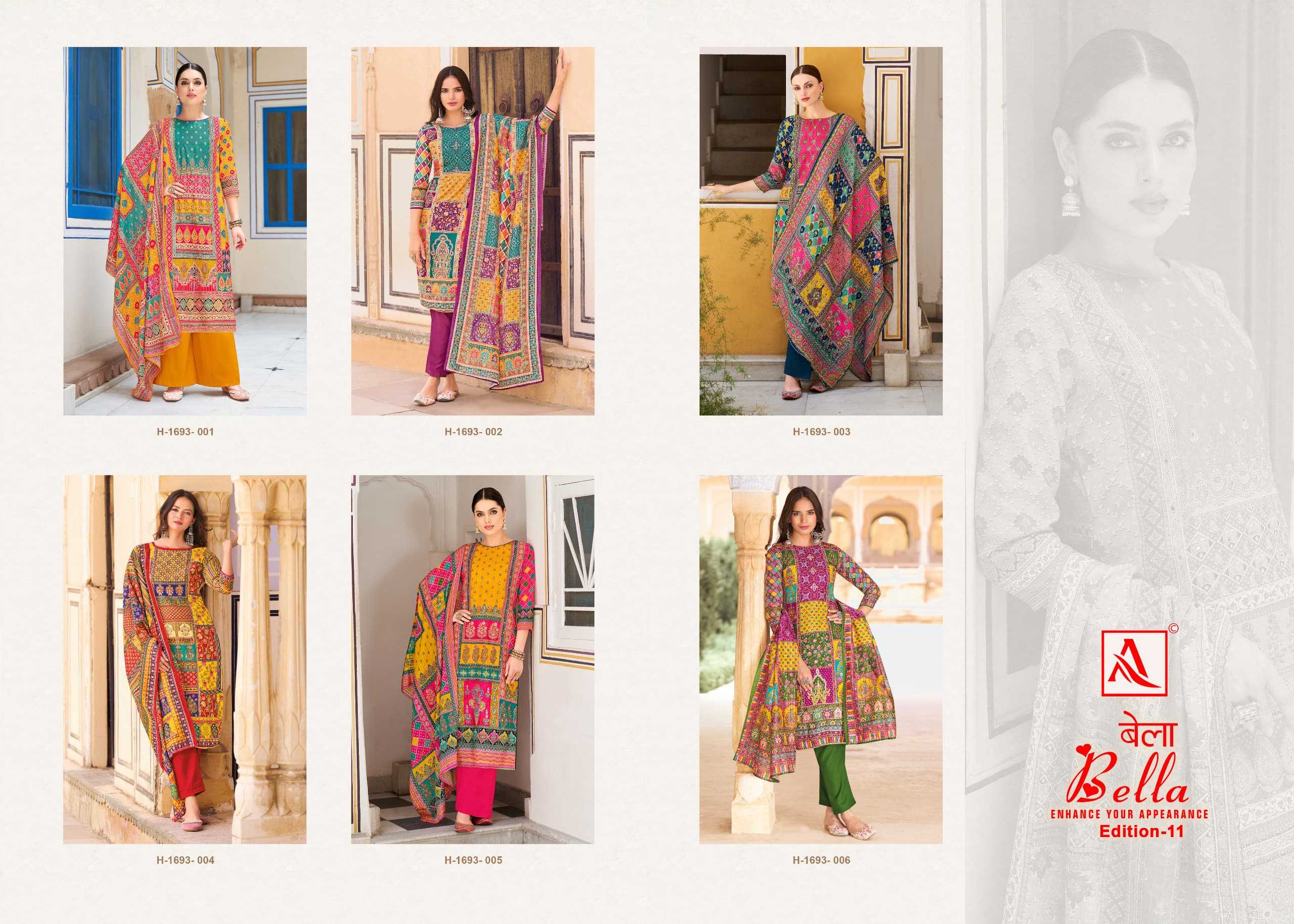 bella vol 11 by alok muslin print regular wear pakistani ladies suit