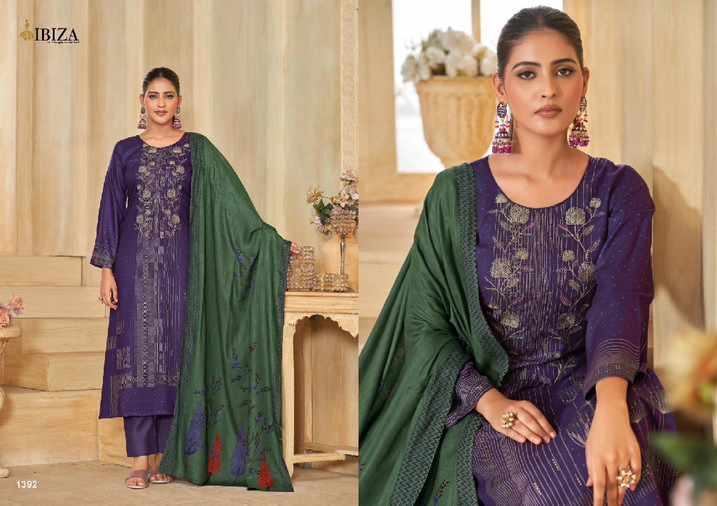 Ibiza Toran Wholesale Viscose Pashmina With Embroidery Work Winter Suits