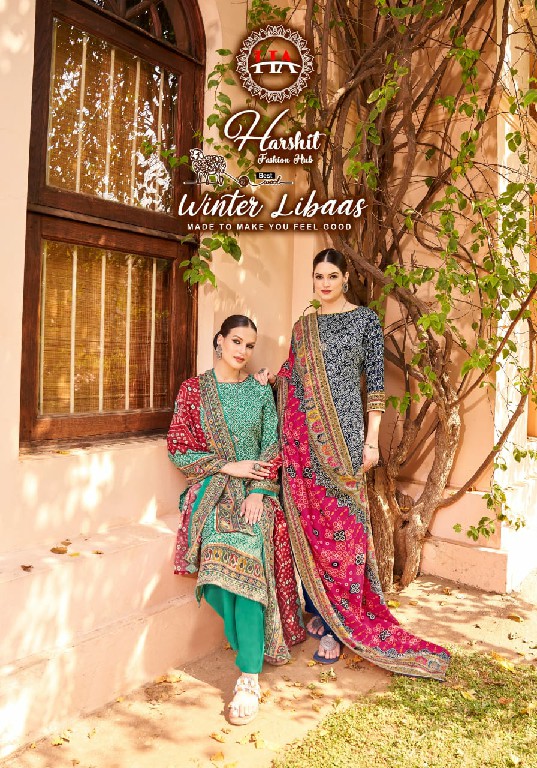 Harshit Winter Libaas Wholesale Pure Pashmina With Diamond Work Dress Material