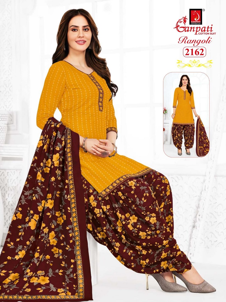 Ganpati Rangoli Patiyala Vol-21 Wholesale Cotton Patiyala Dress Material