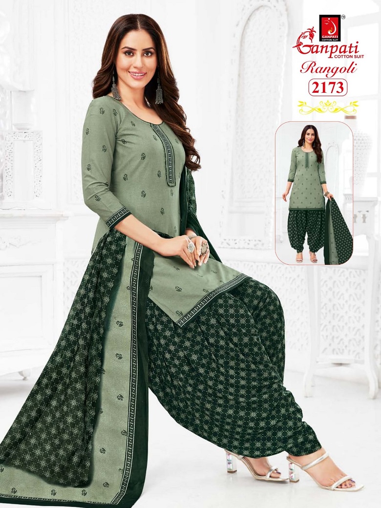 Ganpati Rangoli Patiyala Vol-21 Wholesale Cotton Patiyala Dress Material