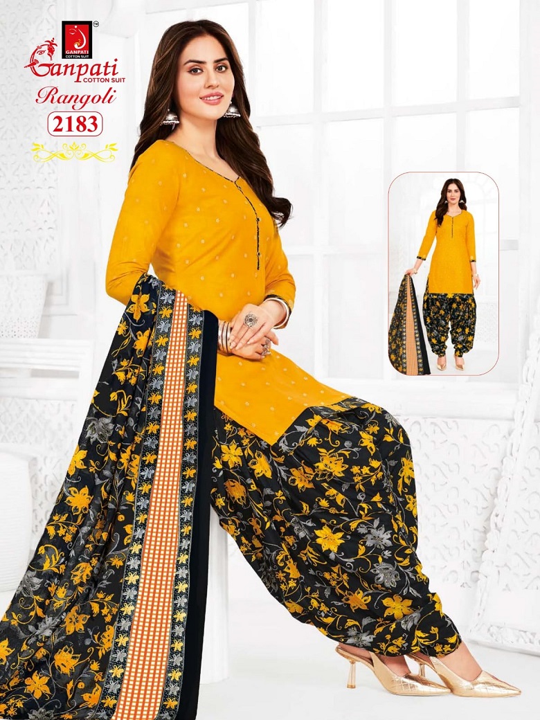 Ganpati Rangoli Patiyala Vol-21 Wholesale Cotton Patiyala Dress Material