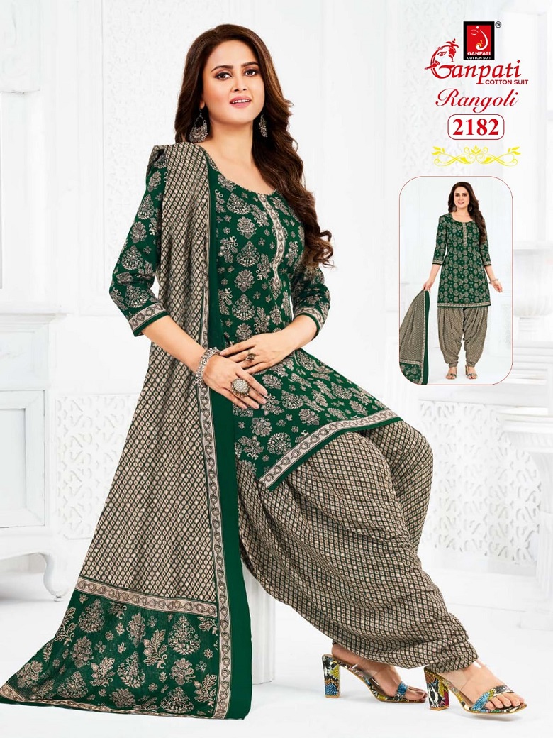 Ganpati Rangoli Patiyala Vol-21 Wholesale Cotton Patiyala Dress Material