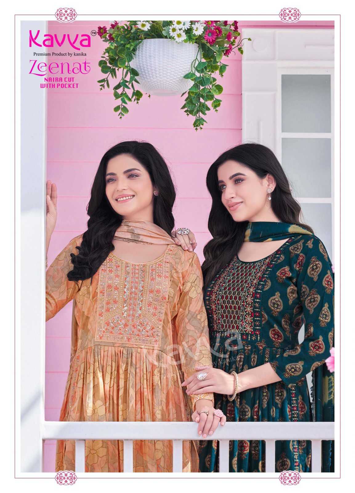 KAVYA PRESENTS ZEENAT VOL 23 CLASSY NAYRA CUT CAPSULE FOIL PRINT FULL STITCH BIG SIZE SALWAR SUIT