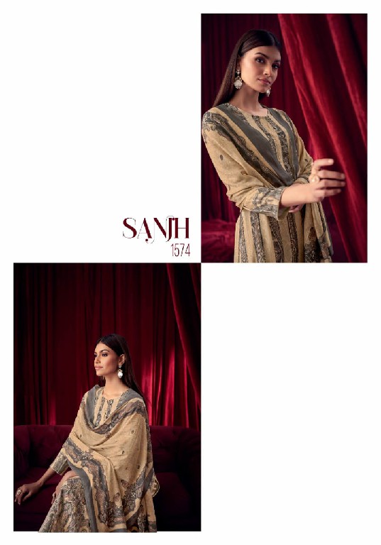 sanjh by sahiba itrana staple twill attractive print 3pcs salwar suits