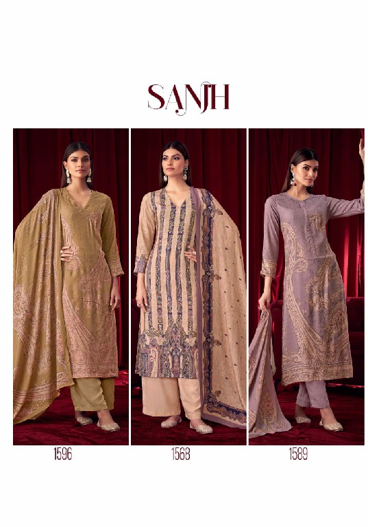 sanjh by sahiba itrana staple twill attractive print 3pcs salwar suits