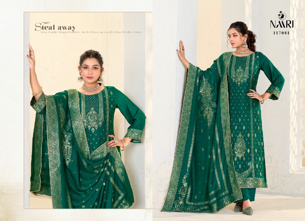 gulistan by naari viscose pashmina jacquard winter collection suits