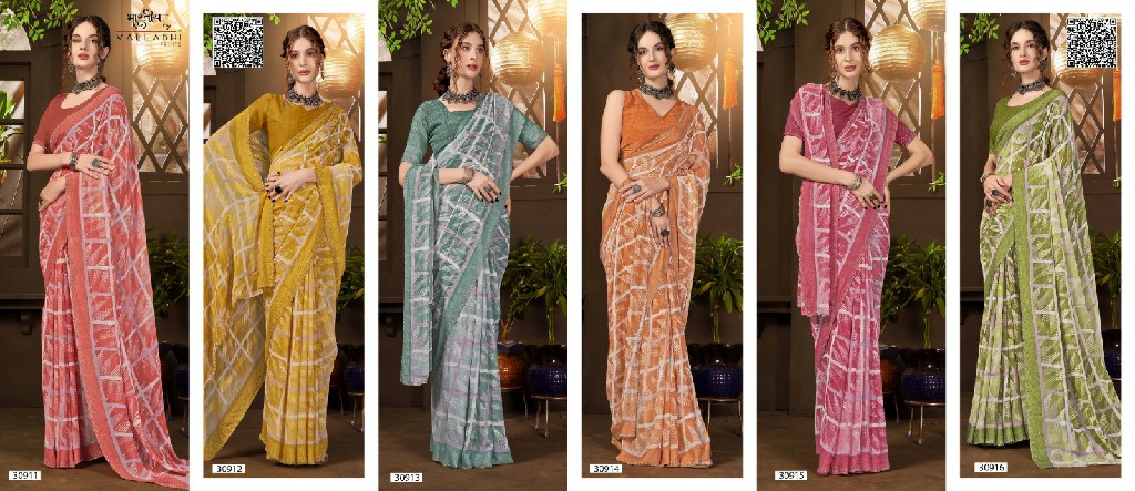 Vallabhi Vilokita Vol-1 Wholesale Abstract Print Georgette Fabrics Sarees