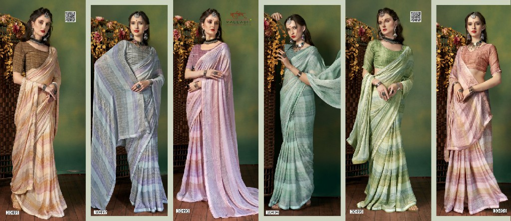 Vallabhi Iksha Wholesale Georgette Fabrics Ethnic Sarees