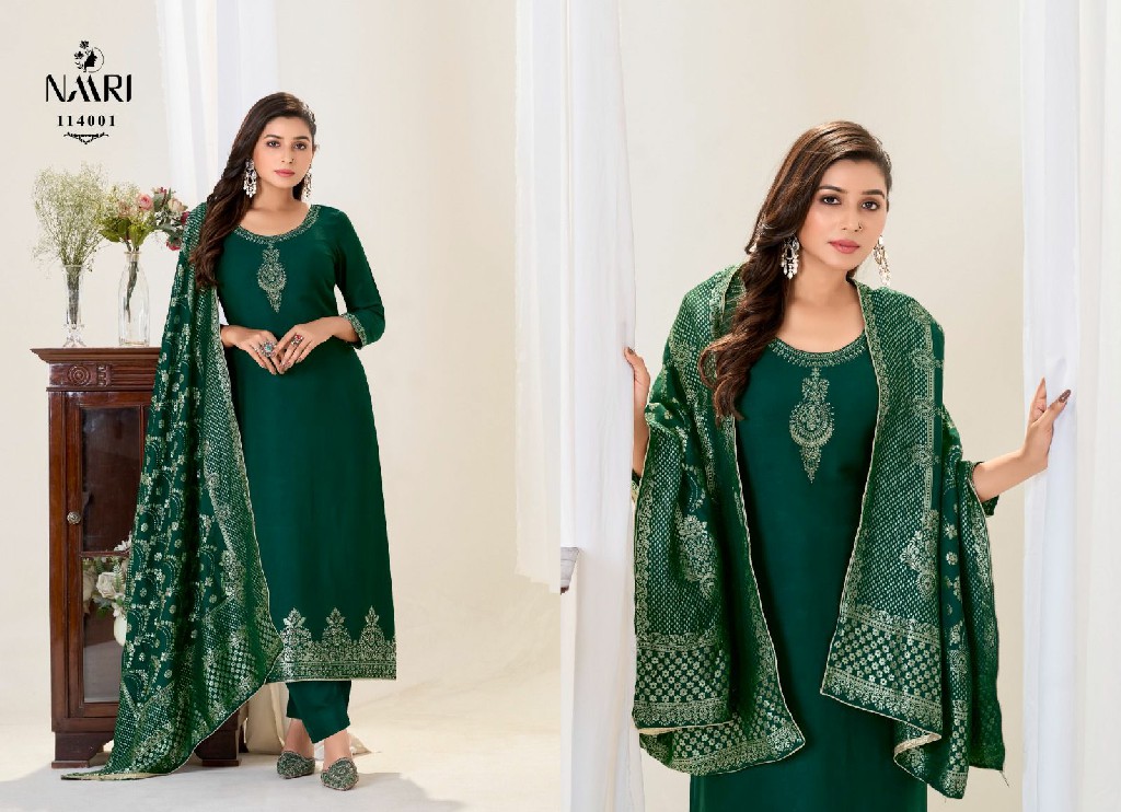 Naari Glori Wholesale Pure Pashmina With Handwork Winter Suits