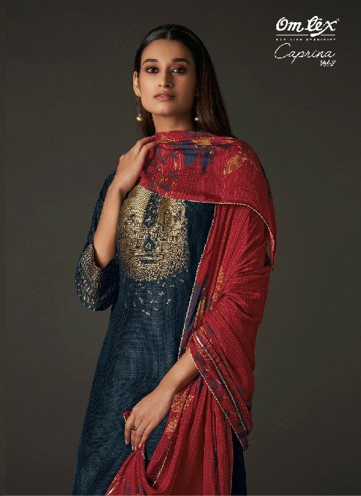 Omtex Caprina Vol-2 Wholesale Silk Jacquard With Handwork Suits