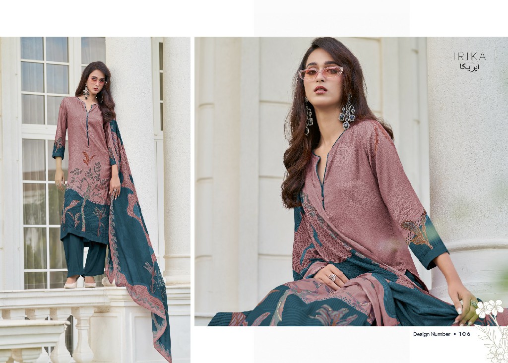 Irika Olive Wholesale Digital Printed Pashmina With Handwork Winter Suits