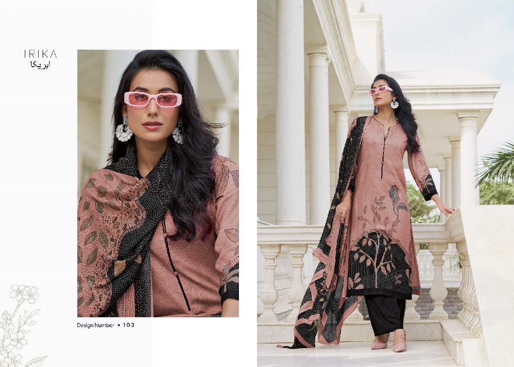 Irika Olive Wholesale Digital Printed Pashmina With Handwork Winter Suits