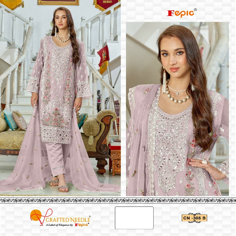 Fepic Crafted Needle CN-308 Wholesale Readymade Indian Pakistani Suits