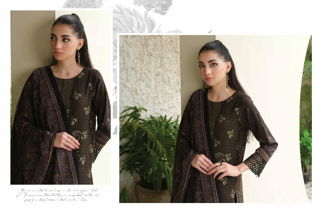 Johra Anmol Embroidered Printed Winter Collection With Printed Shawl